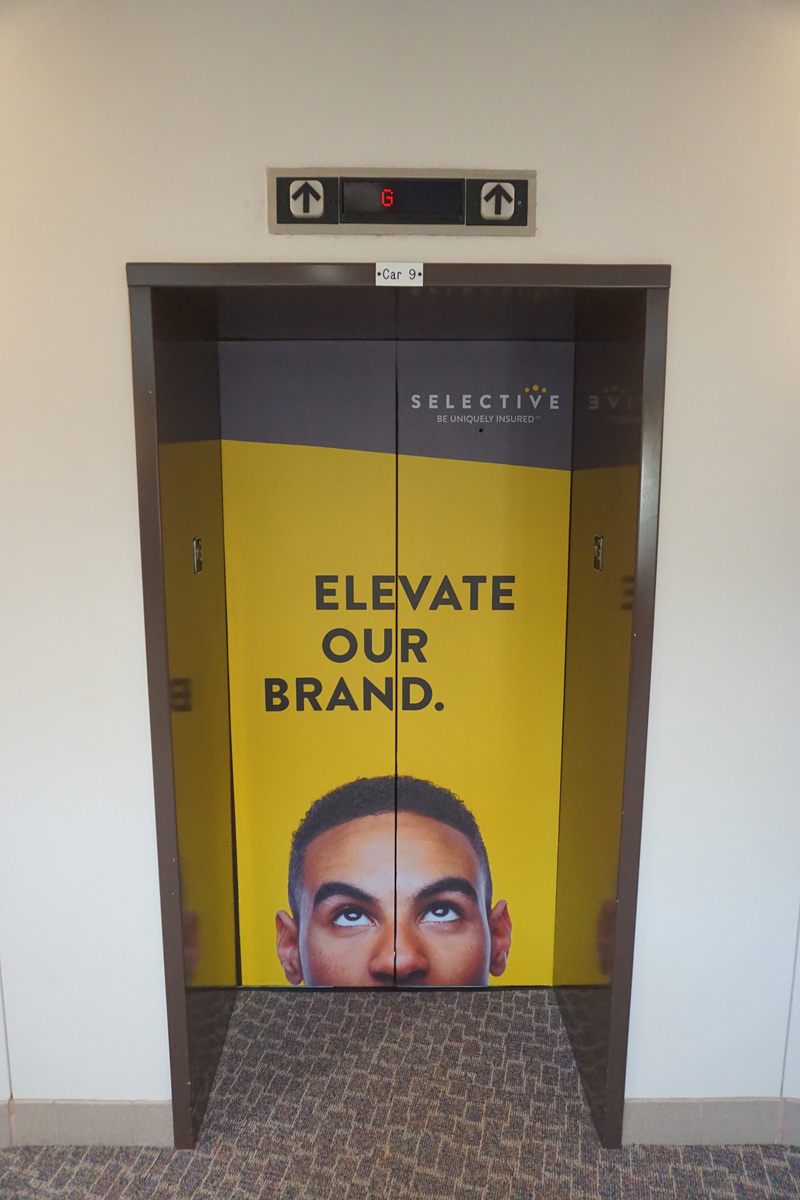 Selective Elevator Graphic - 'Elevate Our Brand'