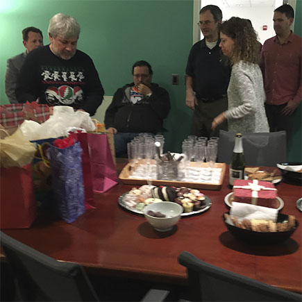 A gift swap and lots of desserts are always part of our annual tradition